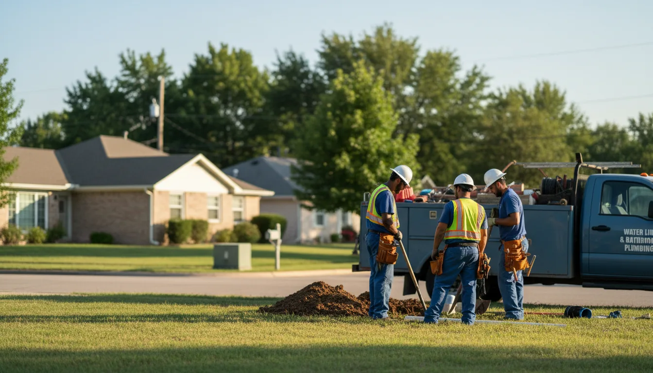 Residential water line and bathroom plumbing service in Fairmount, GA
